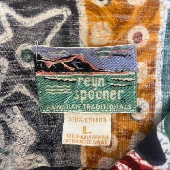 REYN SPOONER Vintage Multicolor Batik Print Button Down Shirt - Picture 2 of 2